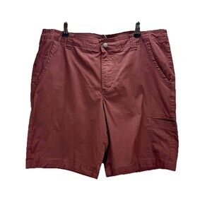 Columbia Mens Burgundy Straight Fit Casual‎ Shorts Size 34